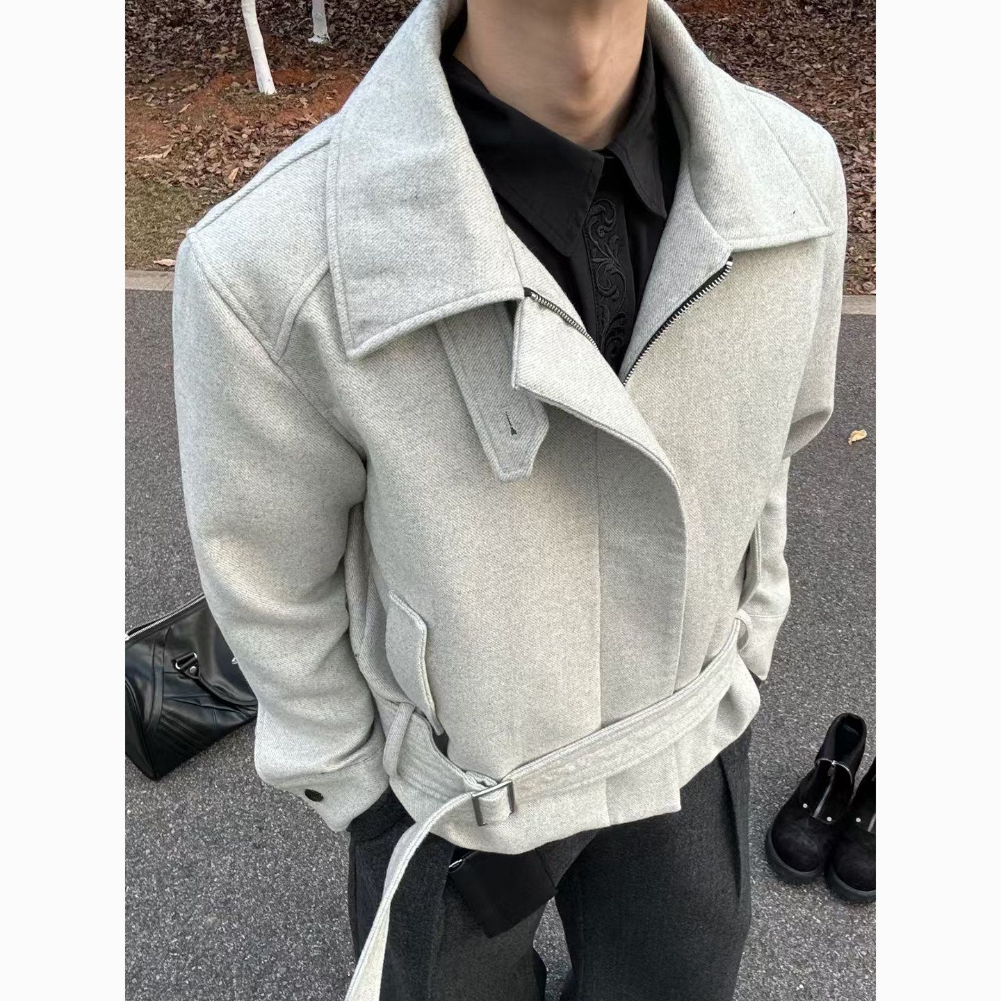 Woodworking Artisans - Wool Blend Jacket Man Green Mens