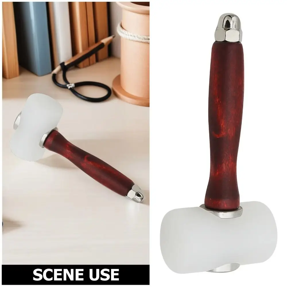 Wooden Mallet Carving - Mallet Wood Handle Nylon Hammer Leathercraft