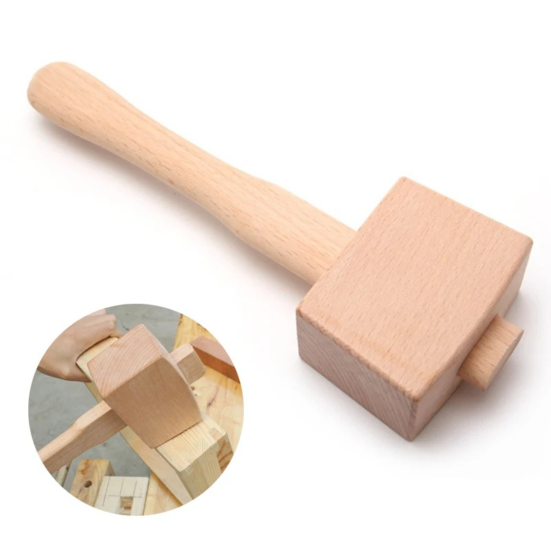 Wooden Mallet Carving - DIY handmade leather, woodworking tools, children's