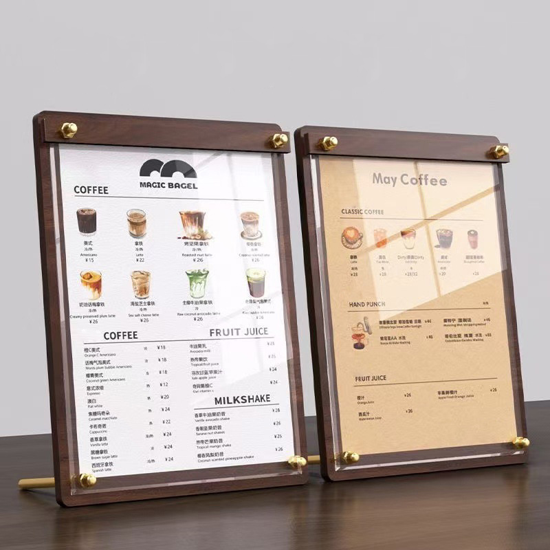 Woodworking Show - Custom A4/A5 Acrylic Wood Grain Menu