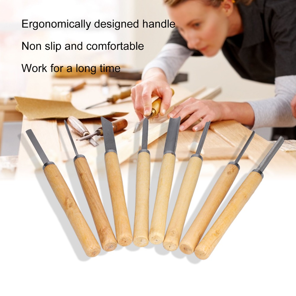 8PCS HSS Steel Wood Turning Ch - огляд і ціна Skew Chisel Wood