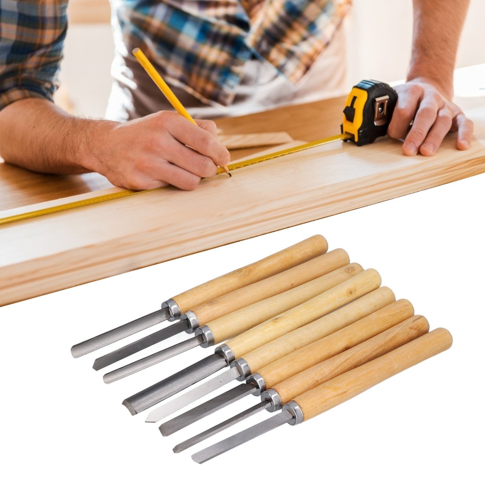 8PCS HSS Steel Wood Turning Ch - огляд і ціна Skew Chisel Wood