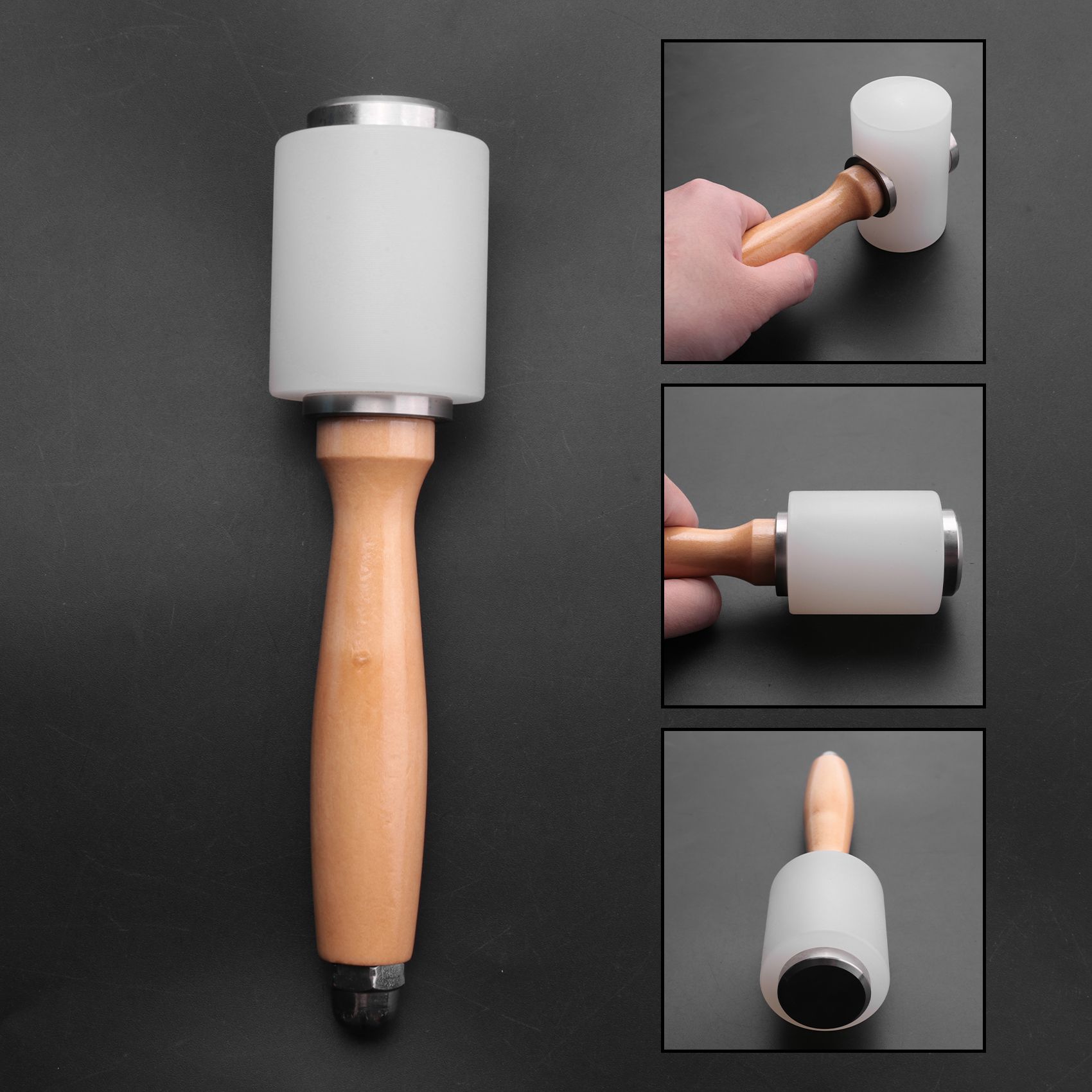 A84X-2 Pcs Leather Carving Ham - огляд і ціна Wooden Mallet Carving