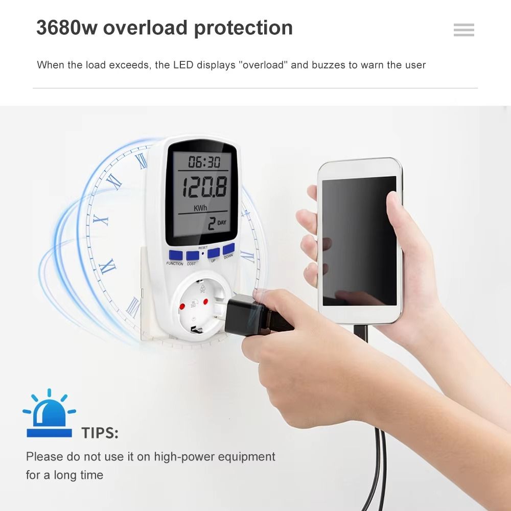 220V 110V Digital LCD Wattmete - огляд і ціна Woodworking Uk