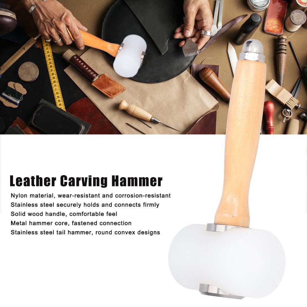Length 19cm Leather Carving Ha - огляд і ціна Wooden Mallet Carving