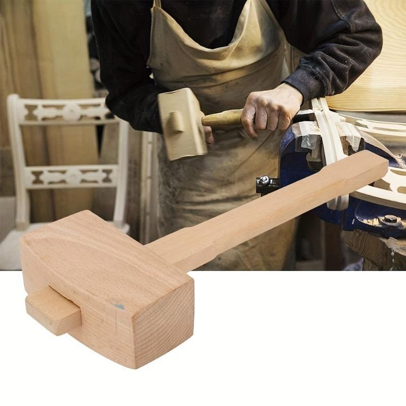 1PC DIY Leather Beech Solid Wo - огляд і ціна Wooden Mallet Carving