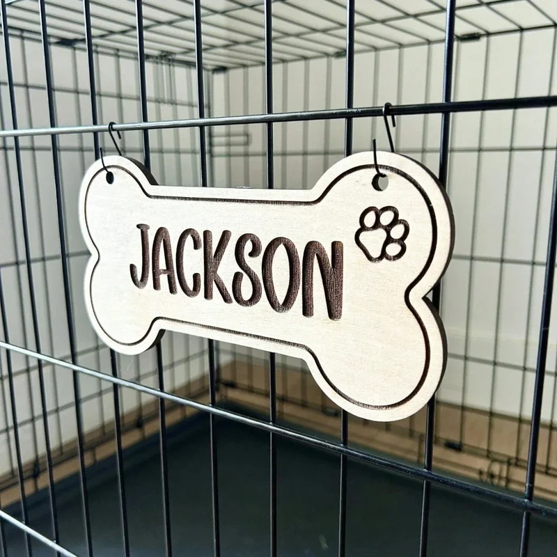 5PCS Custom Wooden Dog Tag - P - огляд і ціна Woodworking Laser