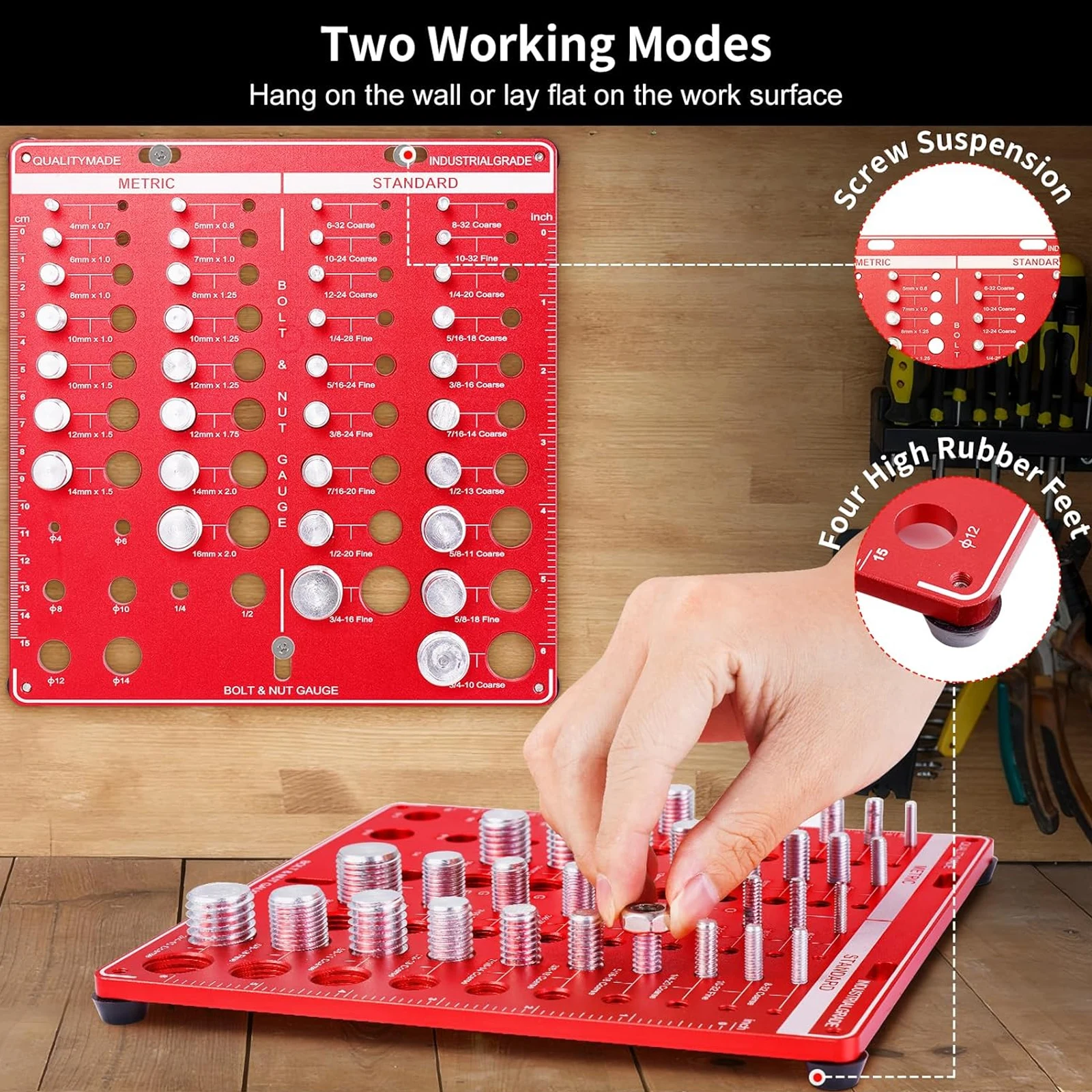 Nut and Bolt Thread Gauge Set  - огляд і ціна Woodworking Essential Tools
