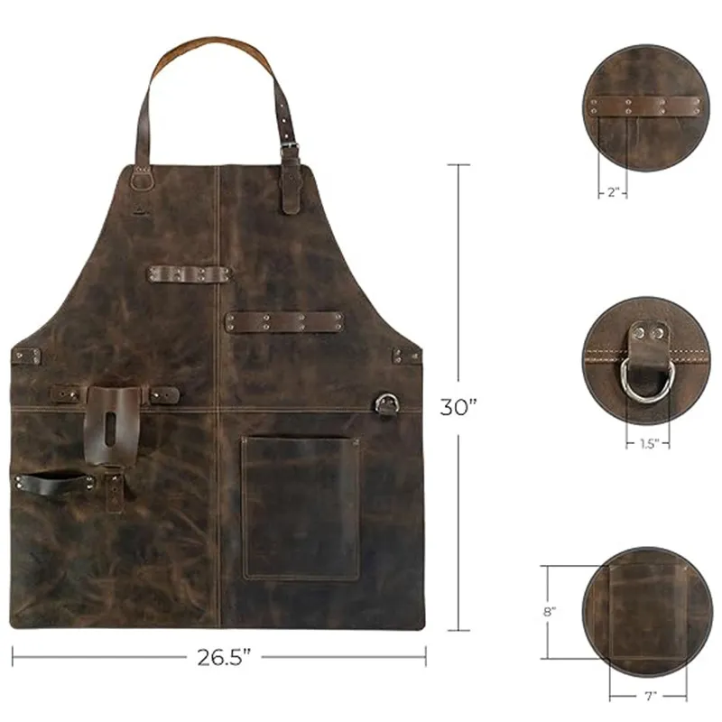 Retro PU Leather Apron Unisex  - огляд і ціна Woodworking Artisans