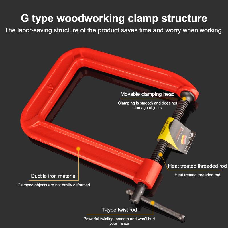 G Clamp Deep Reach C Clamp 1/1 - огляд і ціна Woodworking Clamp