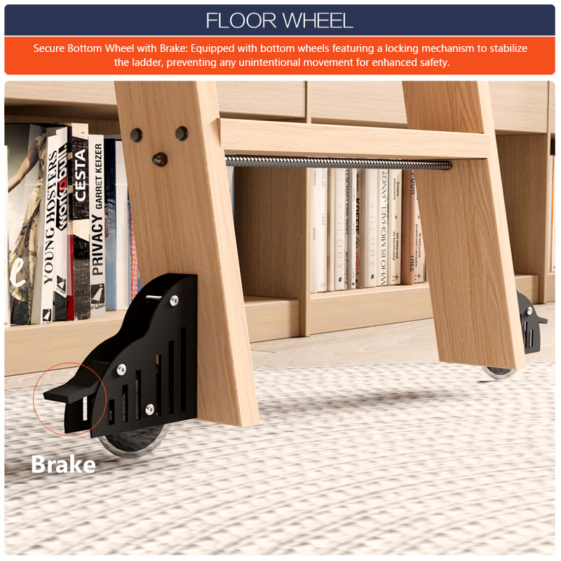 Rolling Library Ladder Hardwar - огляд і ціна Woodworking Lofts
